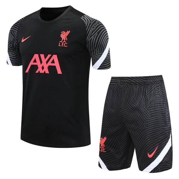 Trainingsshirt Liverpool Komplett Set 2020-21 Schwarz Rote